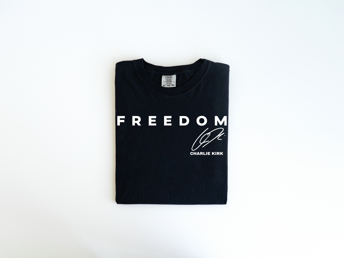 Comfort Colors® FREEDOM Charlie Kirk Signature T-Shirt