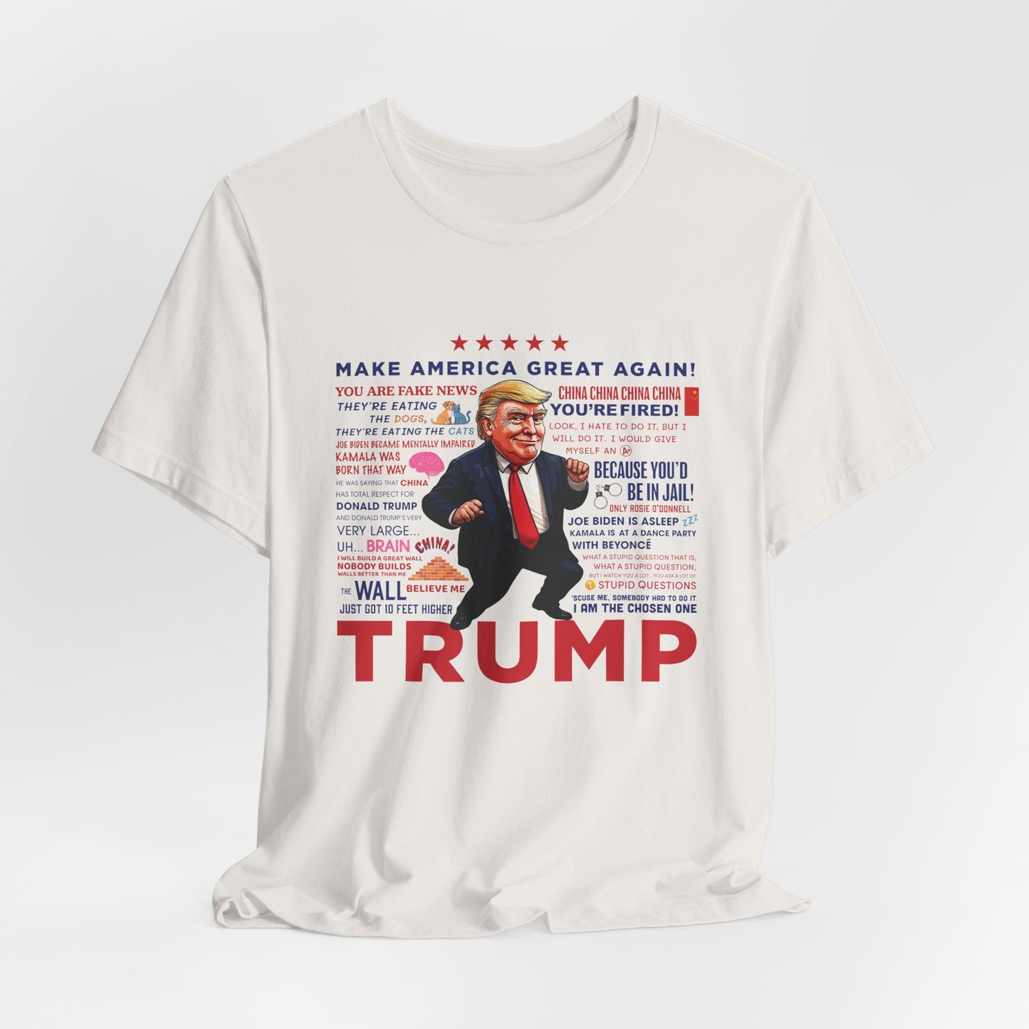 Trump Quotes T-shirt - Vintage White