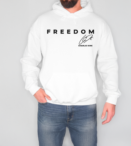Charlie Kirk FREEDOM Signature Hoodie