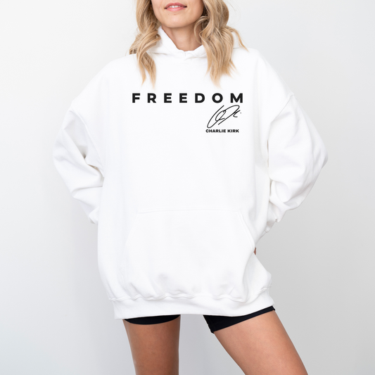 Charlie Kirk FREEDOM Signature Hoodie
