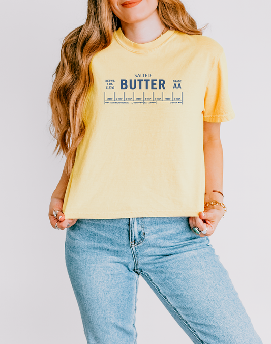 Comfort Colors® Salted Butter T-shirt (Cropped)