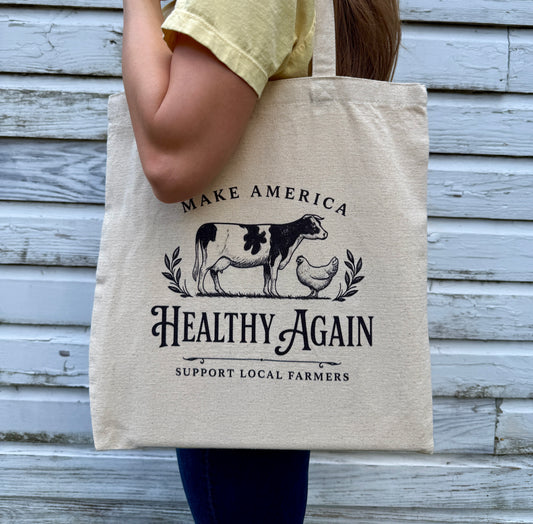 Make America Health Again Tote Bag (Double-sided)
