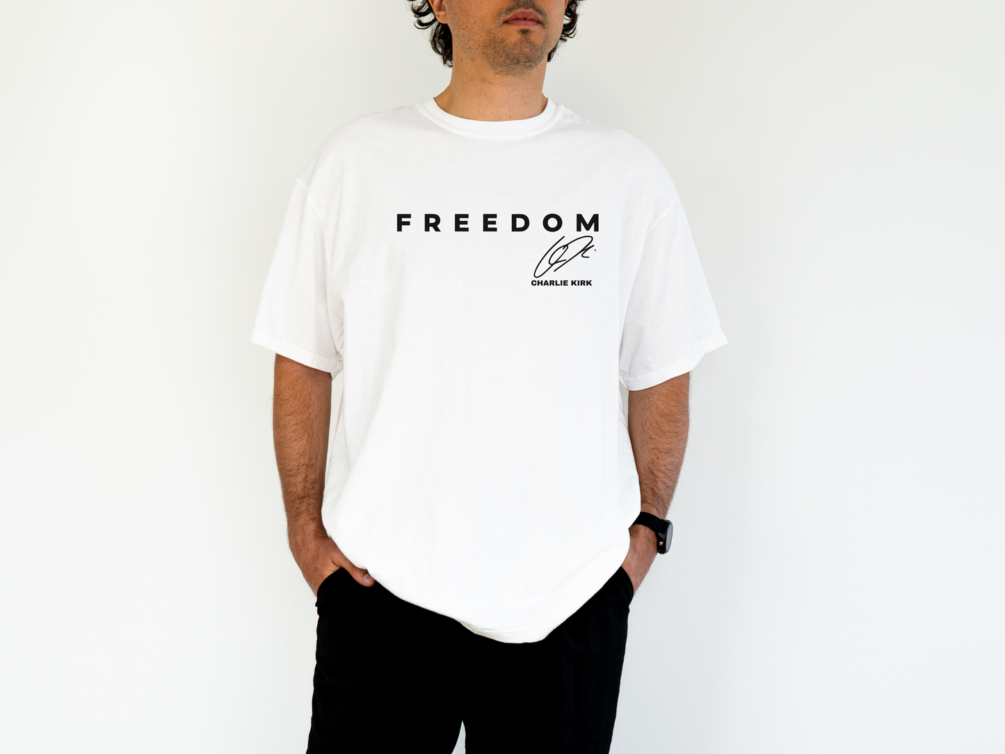 Comfort Colors® FREEDOM Charlie Kirk Signature T-Shirt