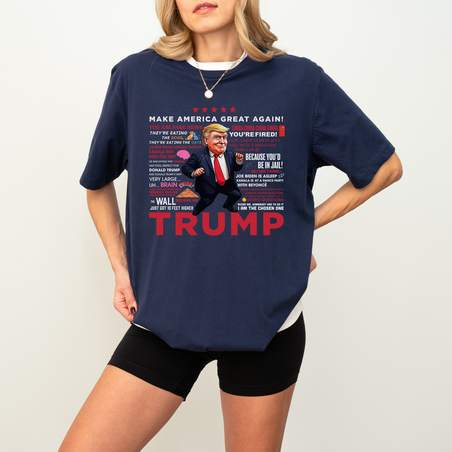 Trump Quotes T-shirt - Navy