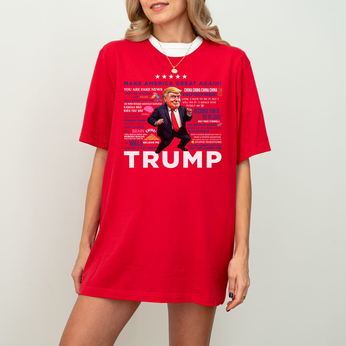 Trump Quotes T-shirt - Red