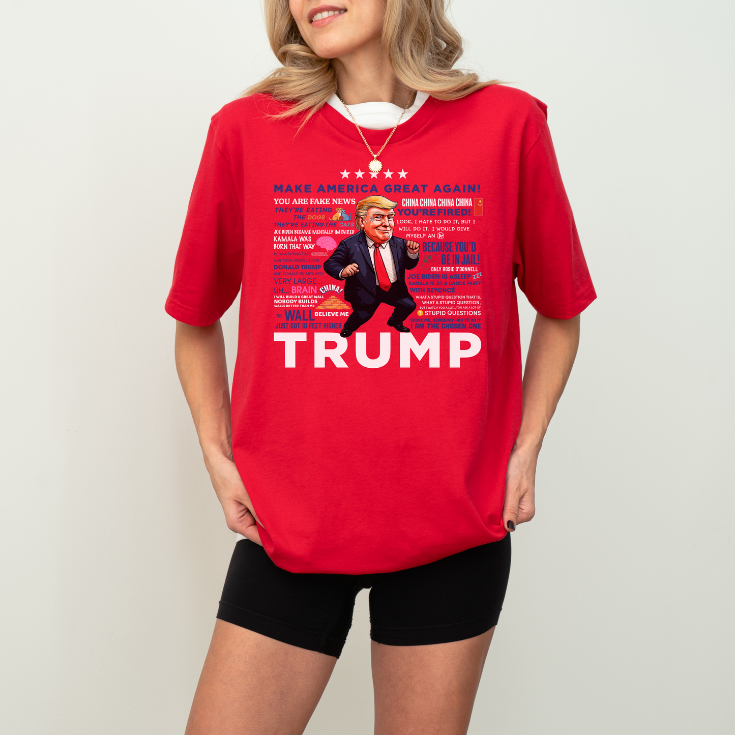 Trump Quotes T-shirt - Red