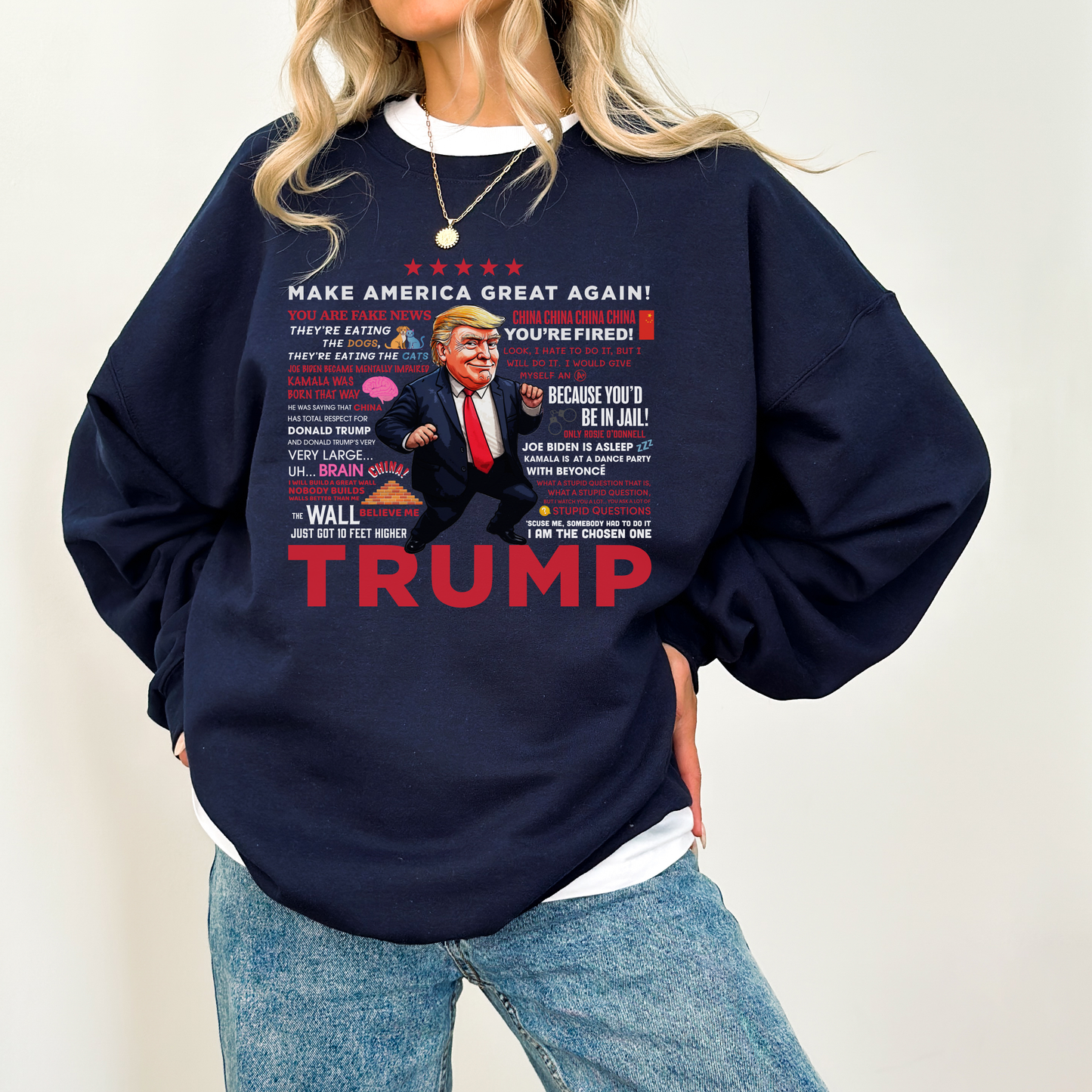 Trump Quotes Sweatshirt - Navy