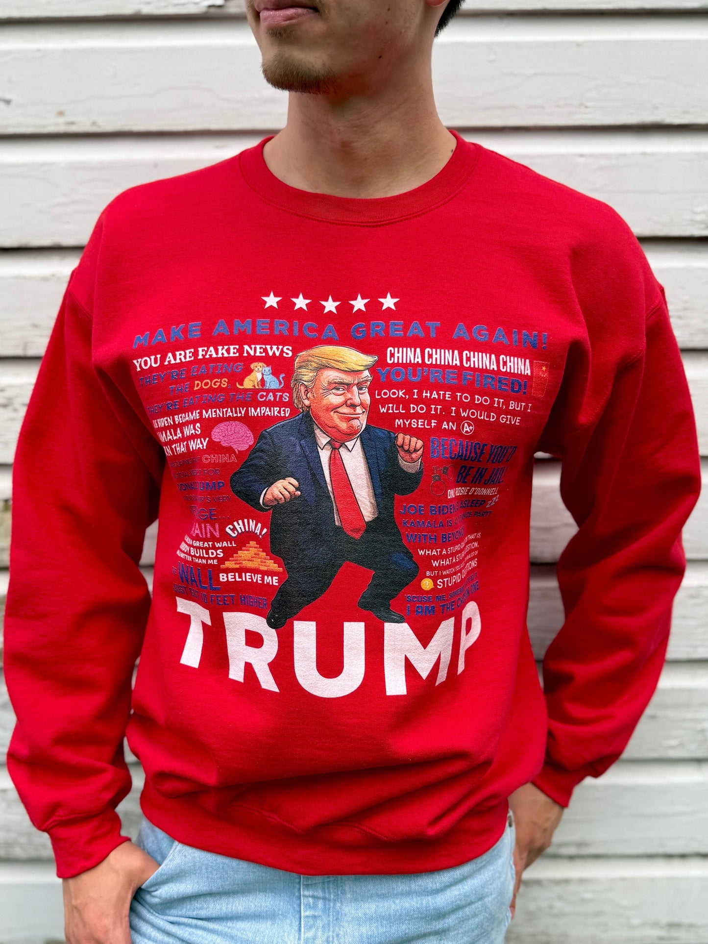 Men's Trump Quotes Sweatshirt - Red