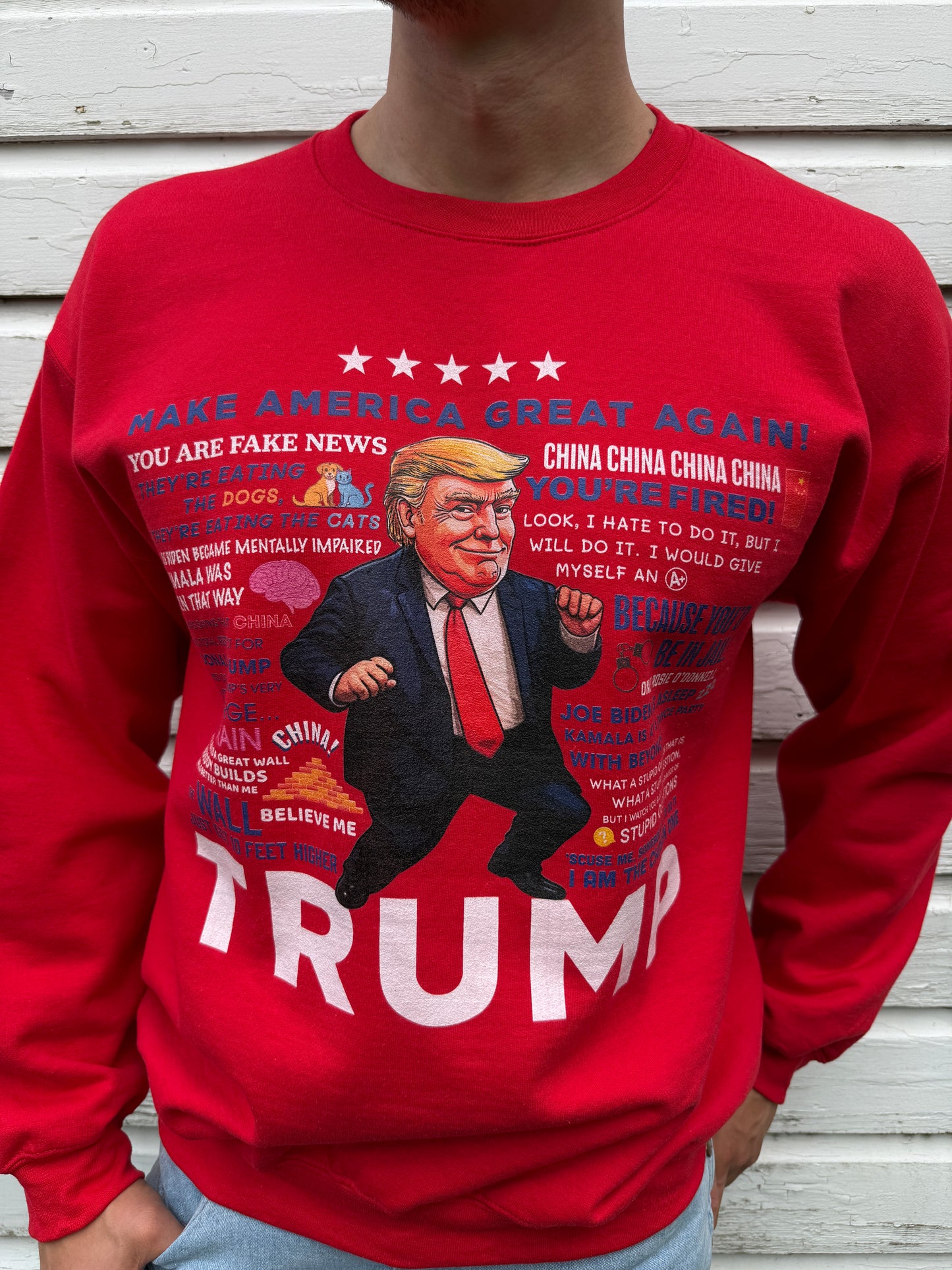 Men's Trump Quotes Sweatshirt - Red