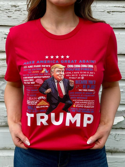 Women's Trump Quotes T-shirt - Red