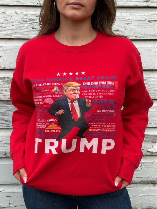 Women's Trump Quotes Sweatshirt - Red