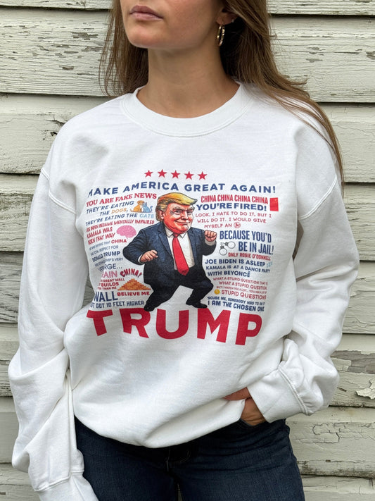 Women's Trump Quotes Sweatshirt - White