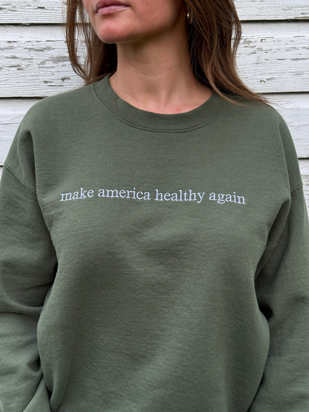 "Make America Healthy Again" Embroidered Sweatshirt