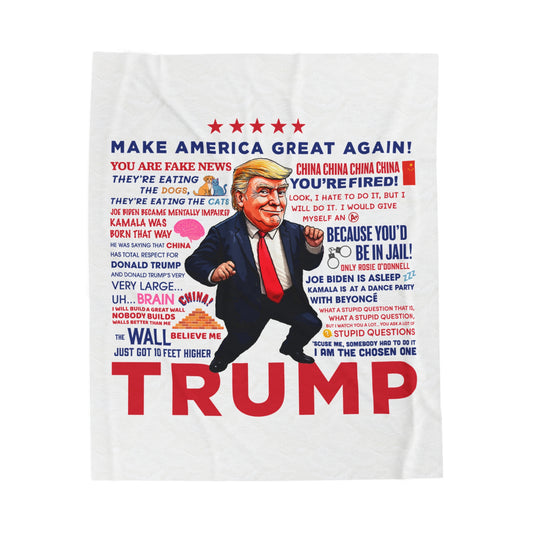 Trump Quotes Collage Blanket