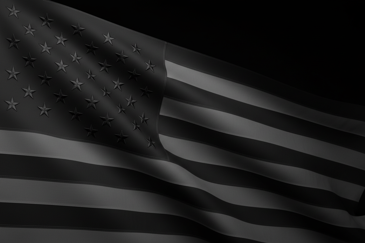 black usa flag